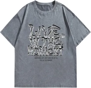 SOLY HUX Women's Letter Graphic Tees Short Sleeve Drop Shoulder Casual T Shirt Tops