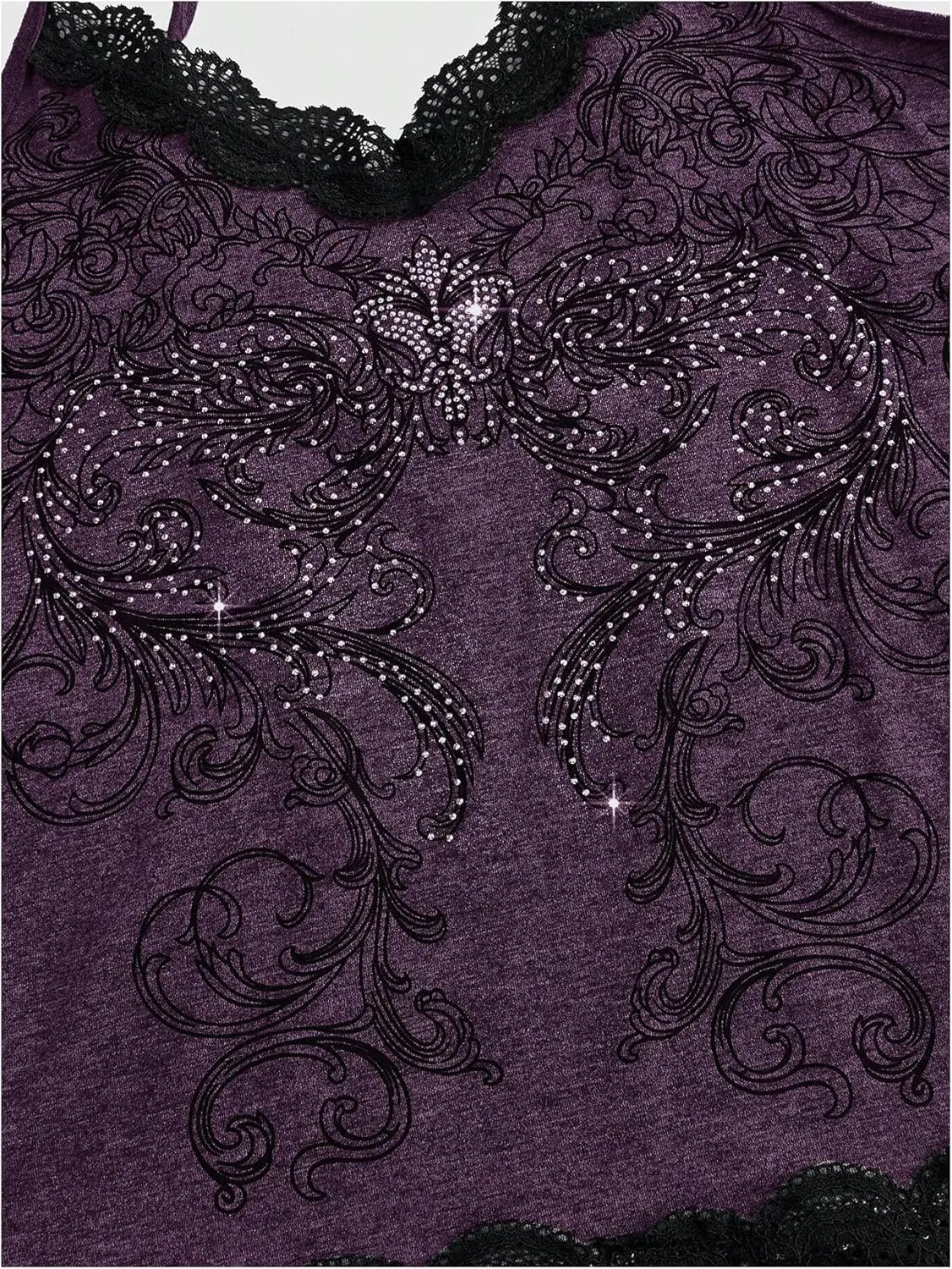 SOLY HUX Women's Plus Size Sexy Lace Tank Tops Y2K Gothic Tops Sleeveless Going Out Clubwear