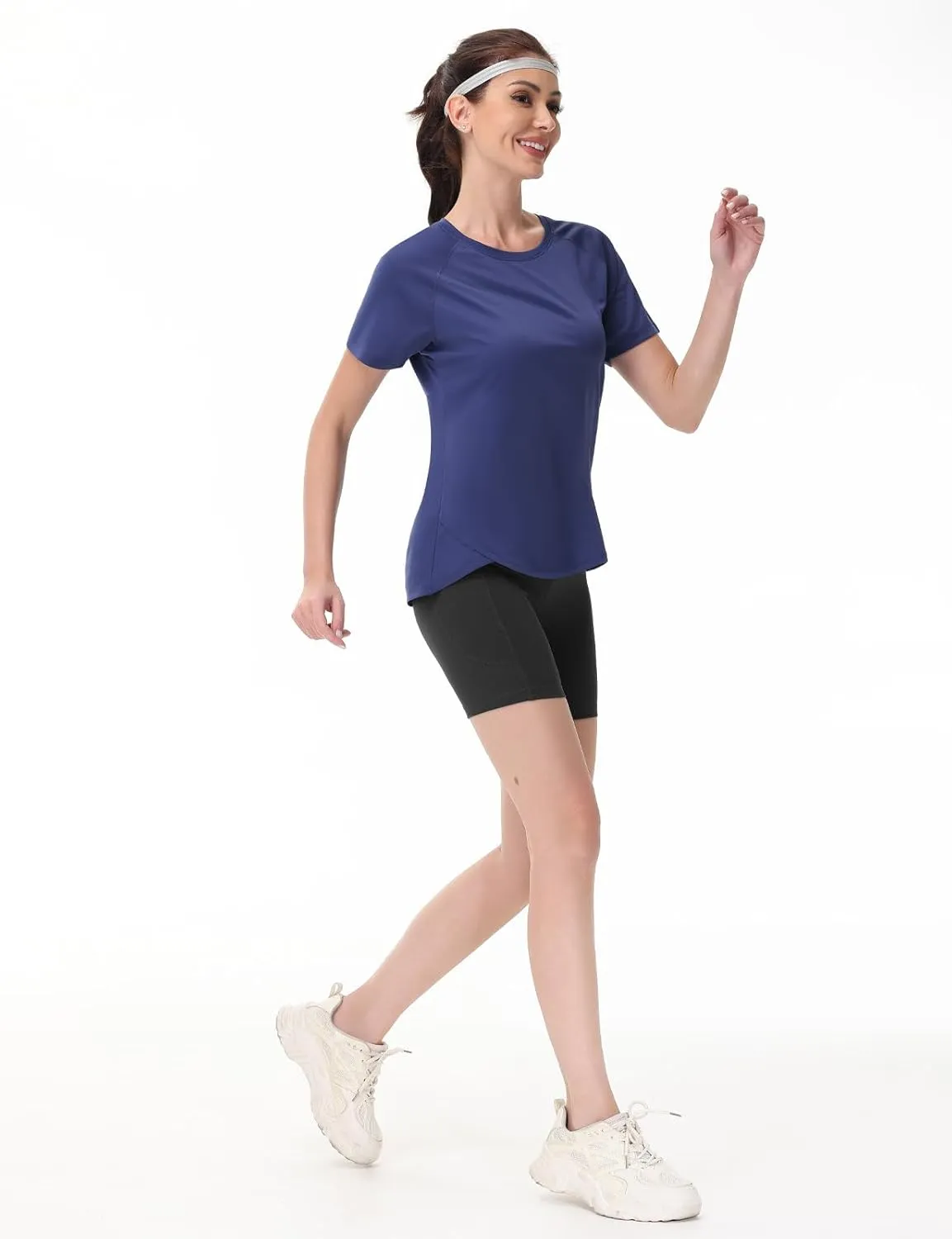 SPEXIAL Women's Short Sleeve Workout Tops Athletic Running Yoga Shirts Quick Dry T-Shirts UPF 50  Sun Shirt