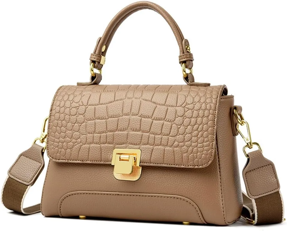 Stylish White Leather Satchel Handbag for Women | Flap Purse | Top Handle Crossbody Tote | Versatile Shoulder Bag
