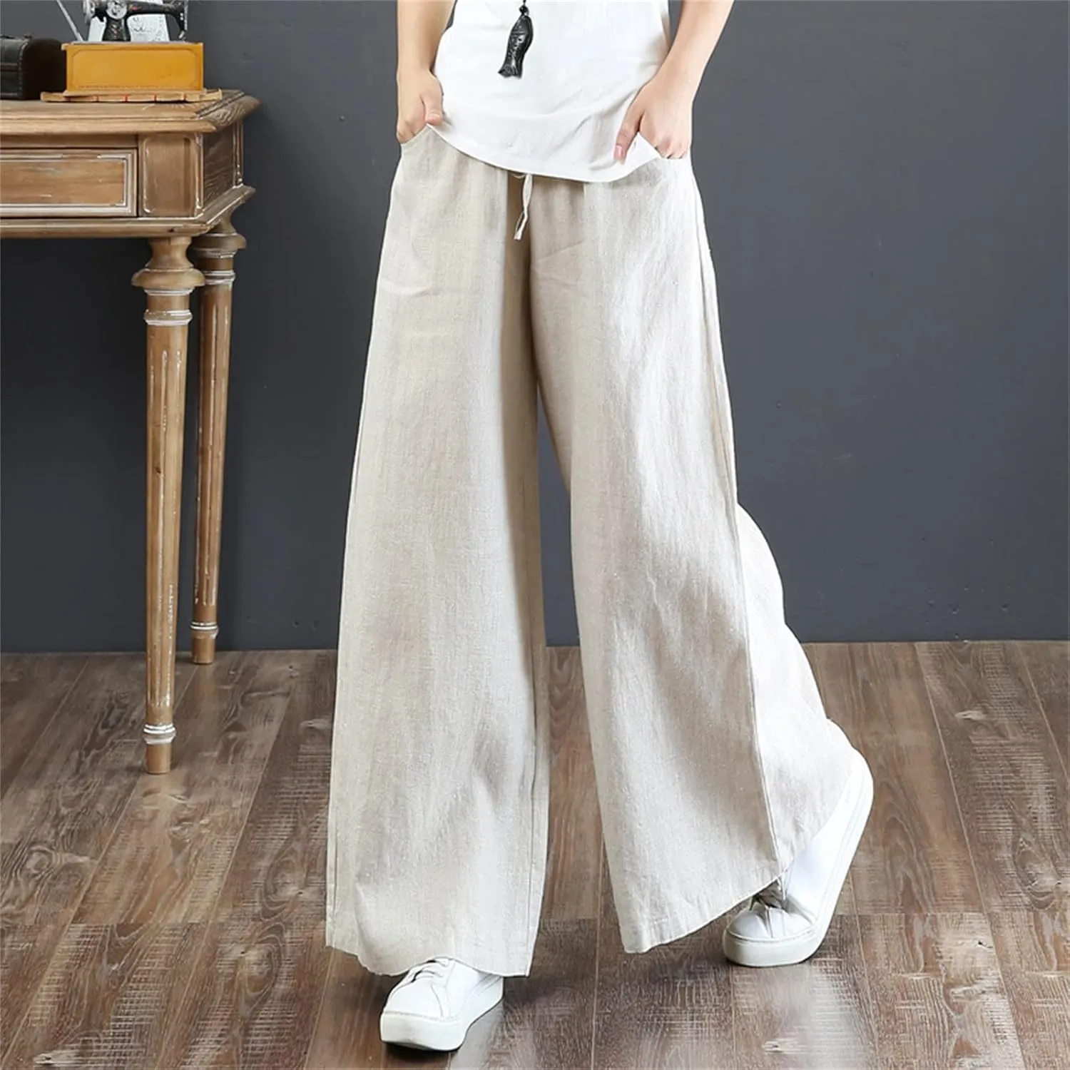 Summer Pants for Women Women's Pants High Waist Solid Pocket Ankle Trousers Pants Women Trendy Dressy