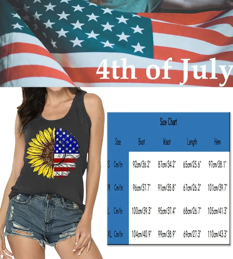 Sunflower Tank Women Funny Sunflower Graphic Sleeveless Shirts Summer Athletic Causal Beach Holiday Tee Hiking Top
