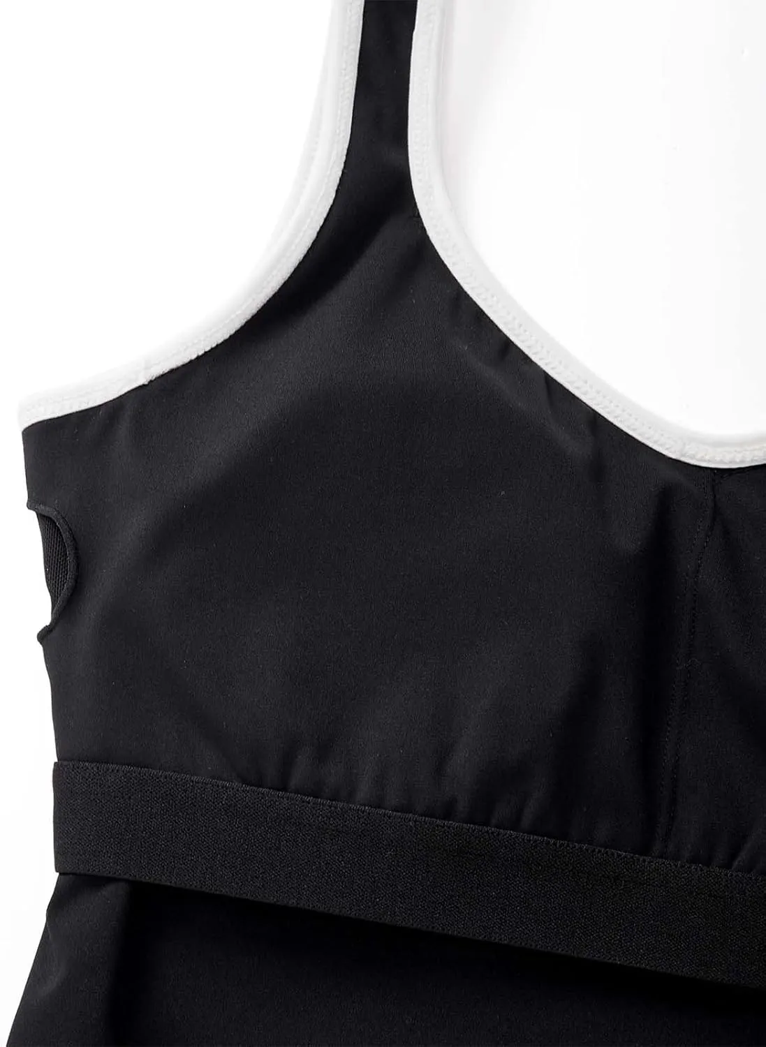 SUUKSESS Women Sweetheart Neckline Longline Sports Bra Padded Basic Workout Crop Tank Top