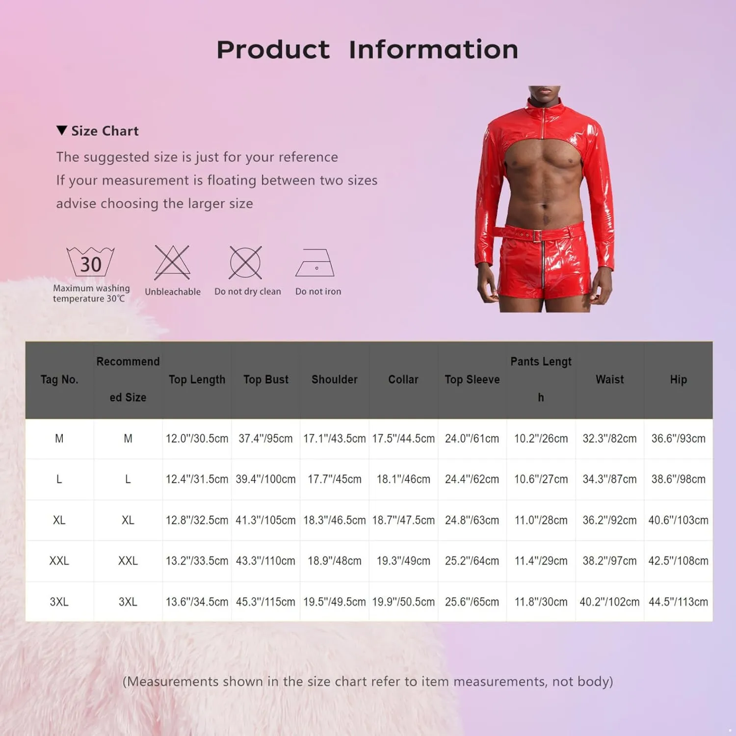 Sywiyi Men's Glossy Faux Leather Cutoff Coats Bodybuilding Tees with Boxer Briefs Trunks Stage Underwear
