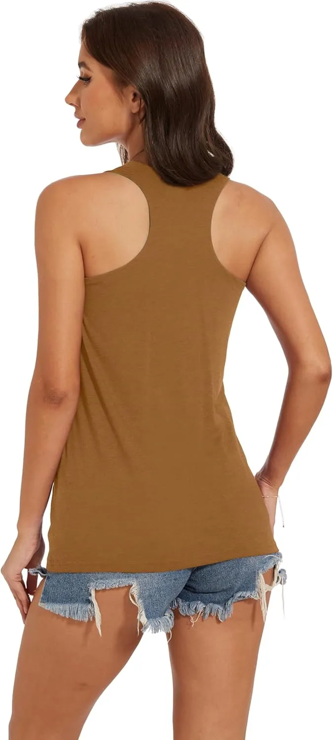 Tank Tops for Women Racerback Summer Sleeveless Casual Graphic Basic Top Shirts