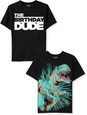 The Children's Place Boys' Assorted Everyday Short Sleeve Graphic T-Shirts, Multipack