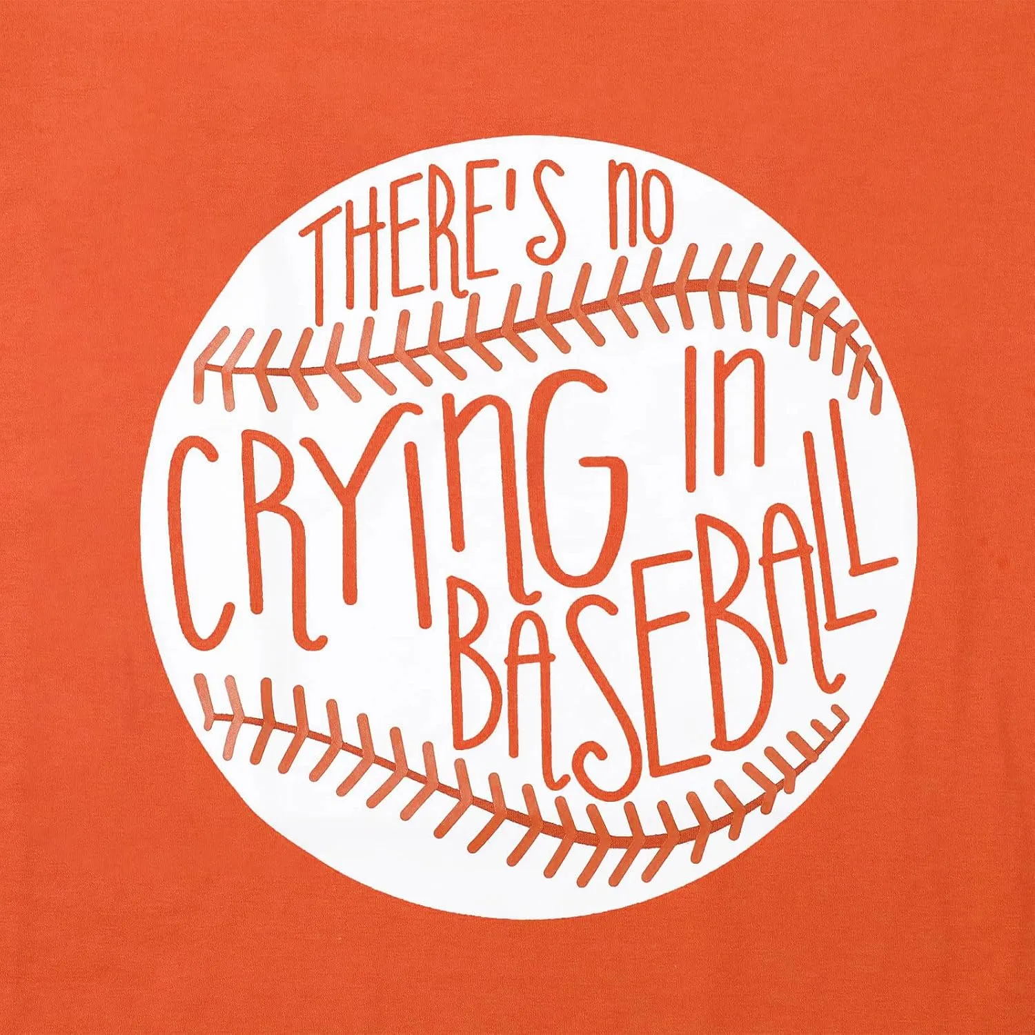 Theres No Crying in Baseball T Shirt Women Baseball Mom Graphic Tees Casual Short Sleeve Tops Baseball T-Shirt