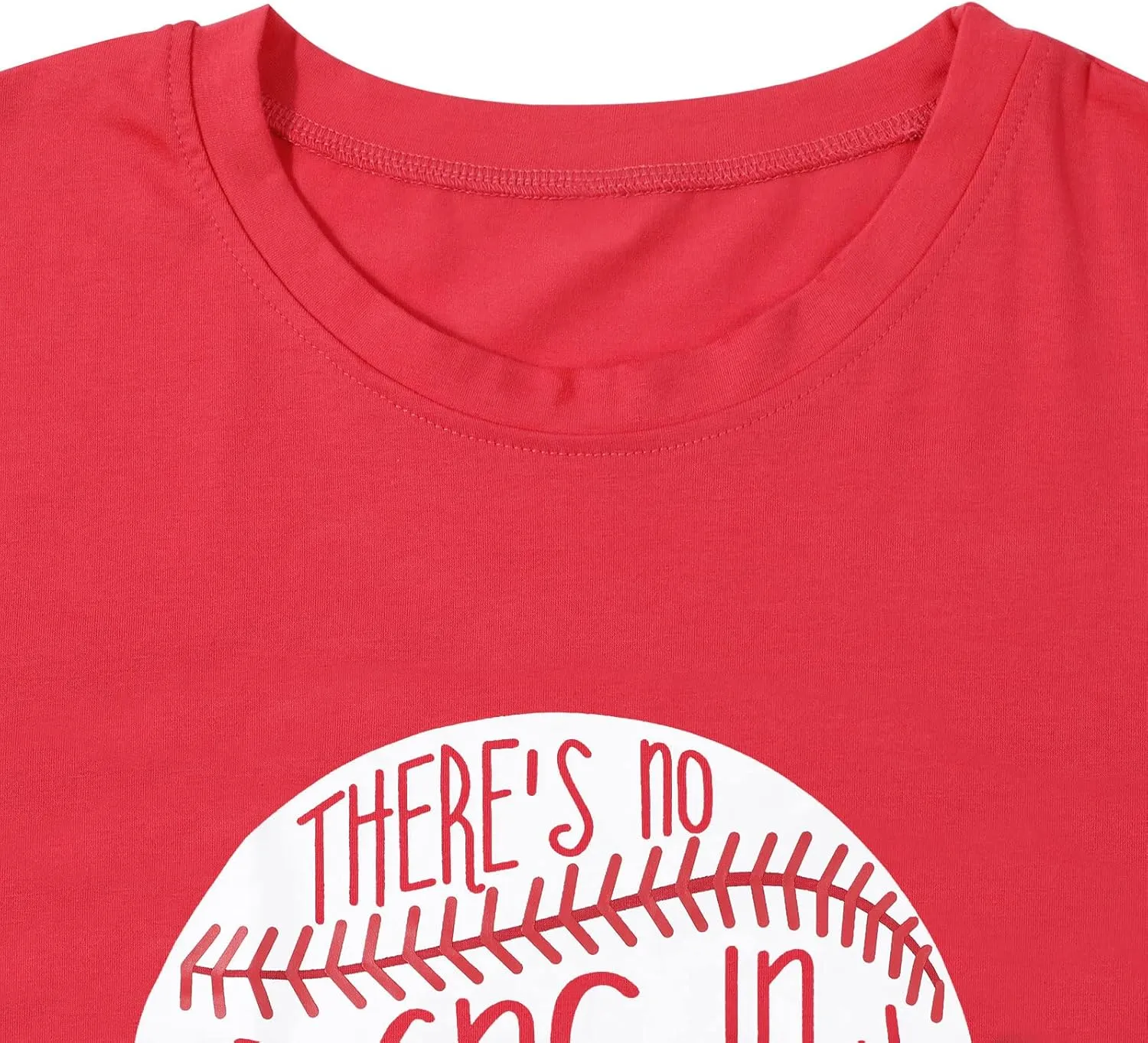 Theres No Crying in Baseball T Shirt Women Baseball Mom Graphic Tees Casual Short Sleeve Tops Baseball T-Shirt