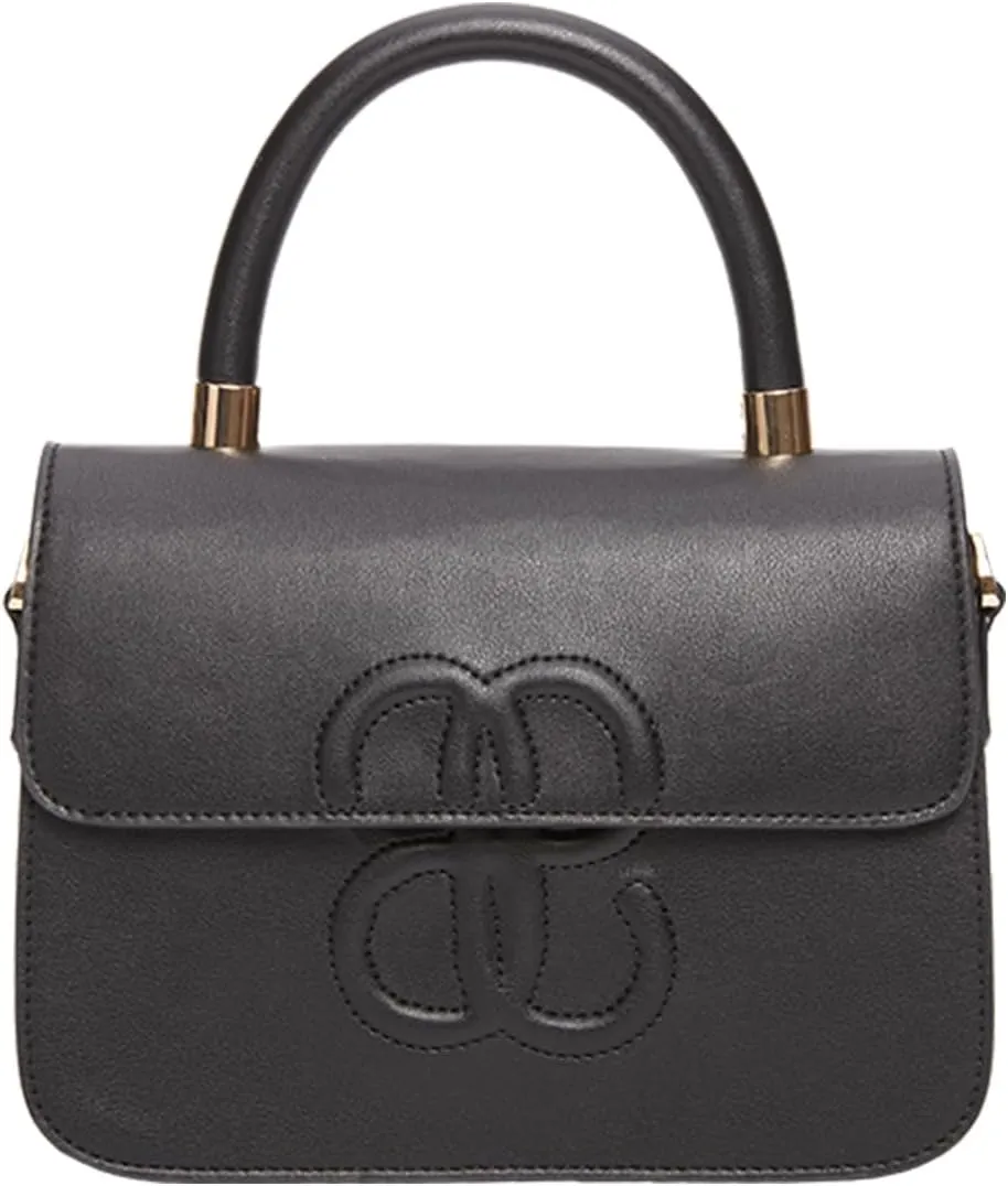 Top Handle Satchel Purse for Women: Genuine Leather Crossbody Bag for Ladies - Small Shoulder Handbag for Travel Dating