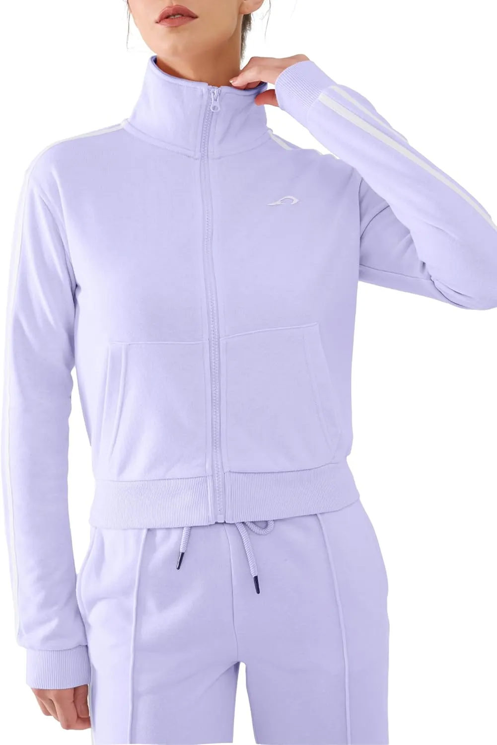 Track Suits for Women Set 2 Piece Spring Lounge Outfits Zip Up Sweatshirt & Sweatpants with Pocket Jogger Sweatsuits