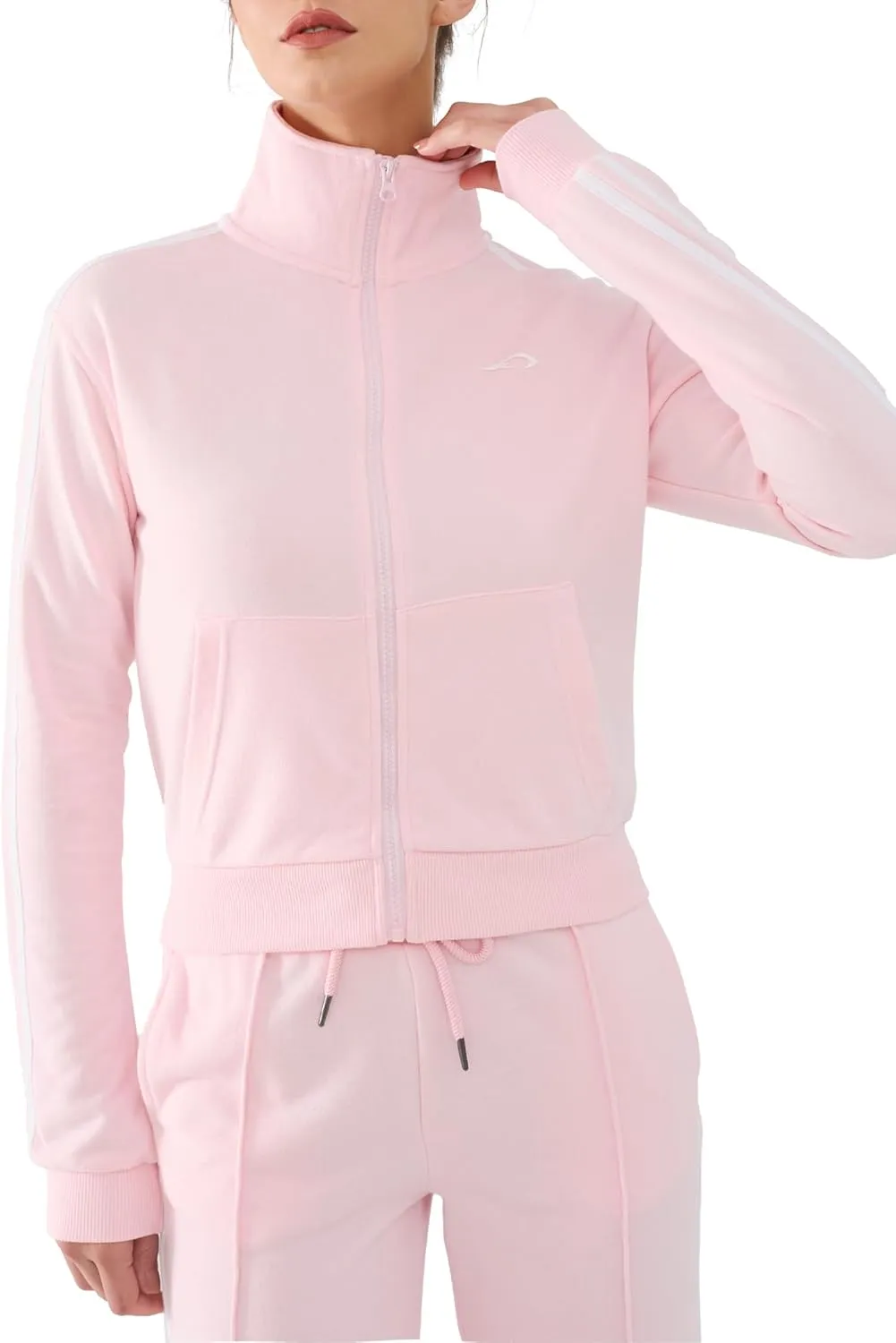 Track Suits for Women Set 2 Piece Spring Lounge Outfits Zip Up Sweatshirt & Sweatpants with Pocket Jogger Sweatsuits
