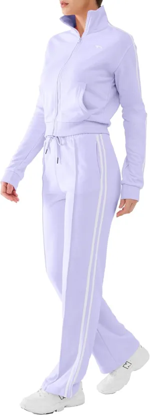 Track Suits for Women Set 2 Piece Spring Lounge Outfits Zip Up Sweatshirt & Sweatpants with Pocket Jogger Sweatsuits