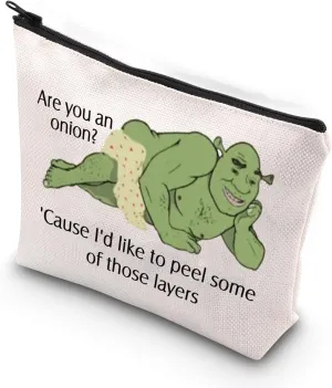 TSOTMO Monster Movie Cosmetic Bag Green Monster Fans Gift Cartoon Fan Gift Zipper Pouch Bag (those layers)