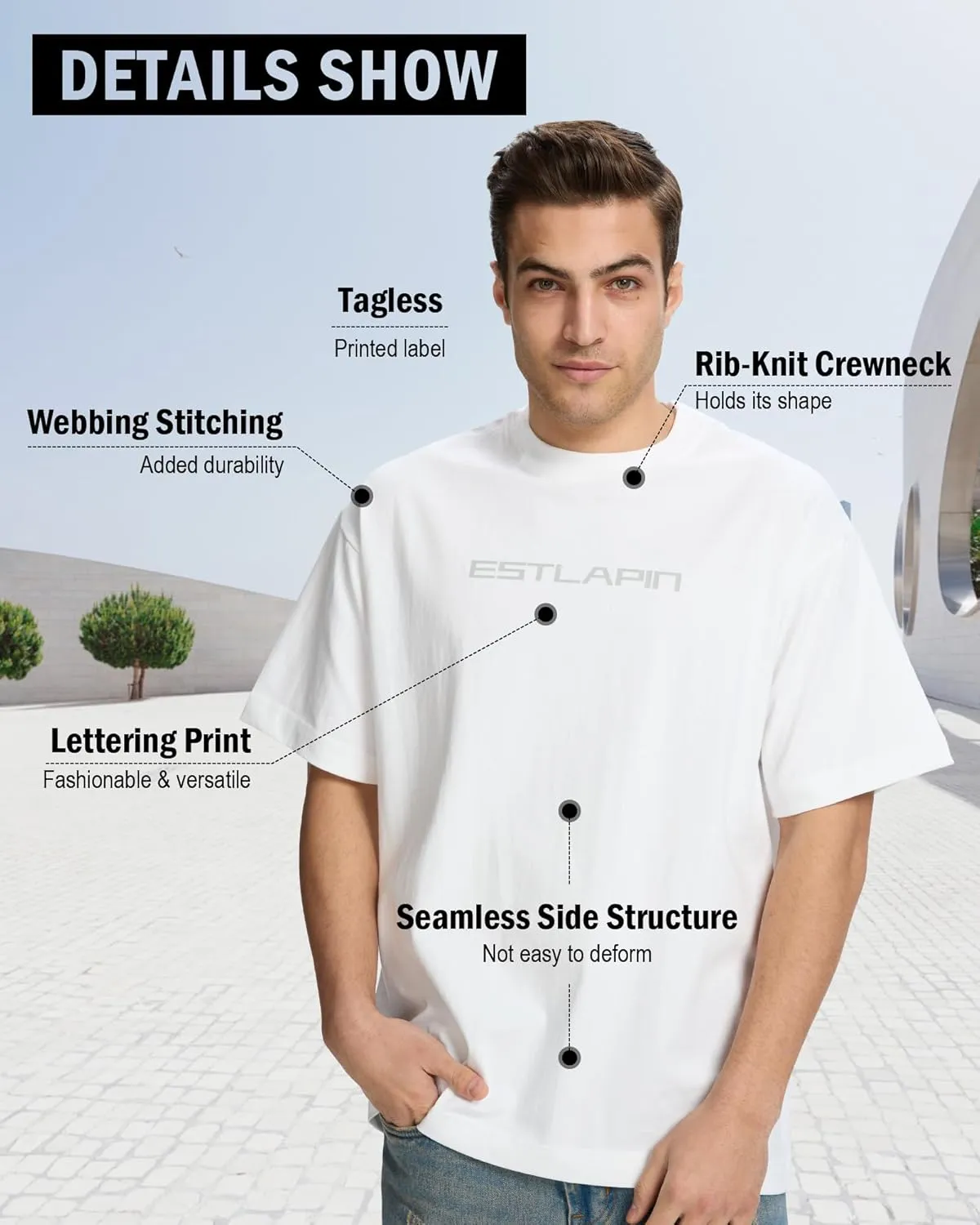 Unisex Heavyweight Cotton Oversized T-Shirts Loose Short Sleeve Tops Fashion Summer Casual Solid Tees