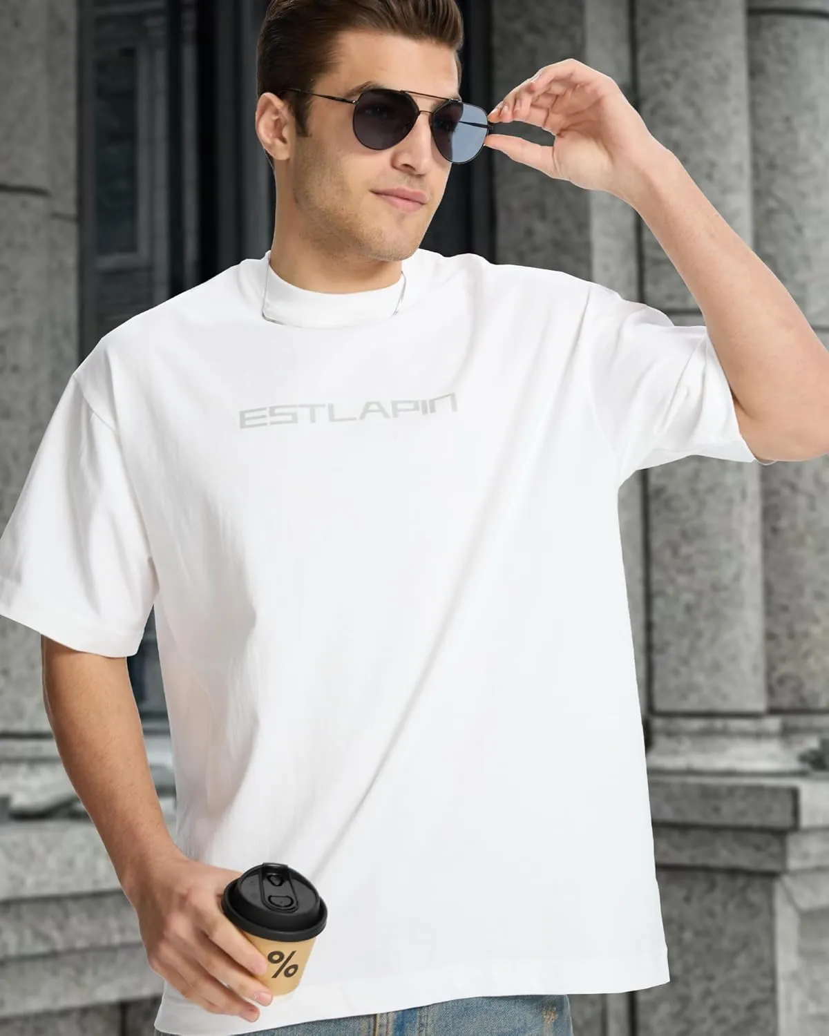 Unisex Heavyweight Cotton Oversized T-Shirts Loose Short Sleeve Tops Fashion Summer Casual Solid Tees