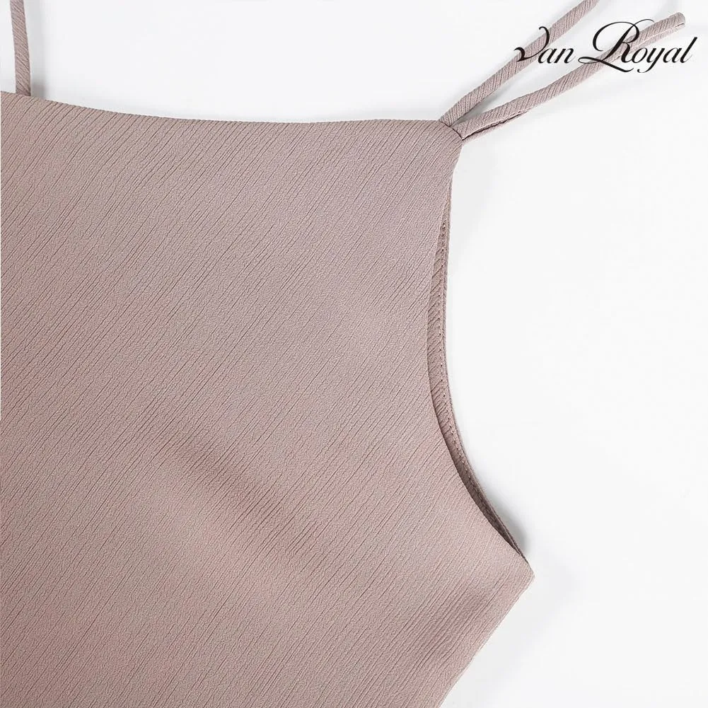 Van Royal Womens Camisole Tops V Neck Elegant Women Chiffon Camis Tank Tees