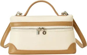 Vintage Box Bag, Retro Women's Handbag, Elegant Crossbody Shoulder Bag with Color Blocking, Perfect for Casual/Office/Travel