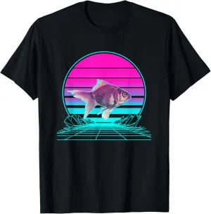 Vintage Retro Sunset Goldfish T-Shirt