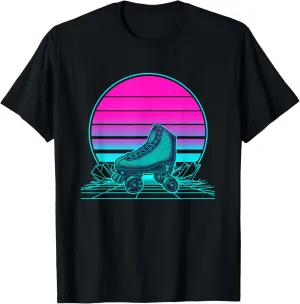 Vintage Retro Sunset Roller Skate T-Shirt