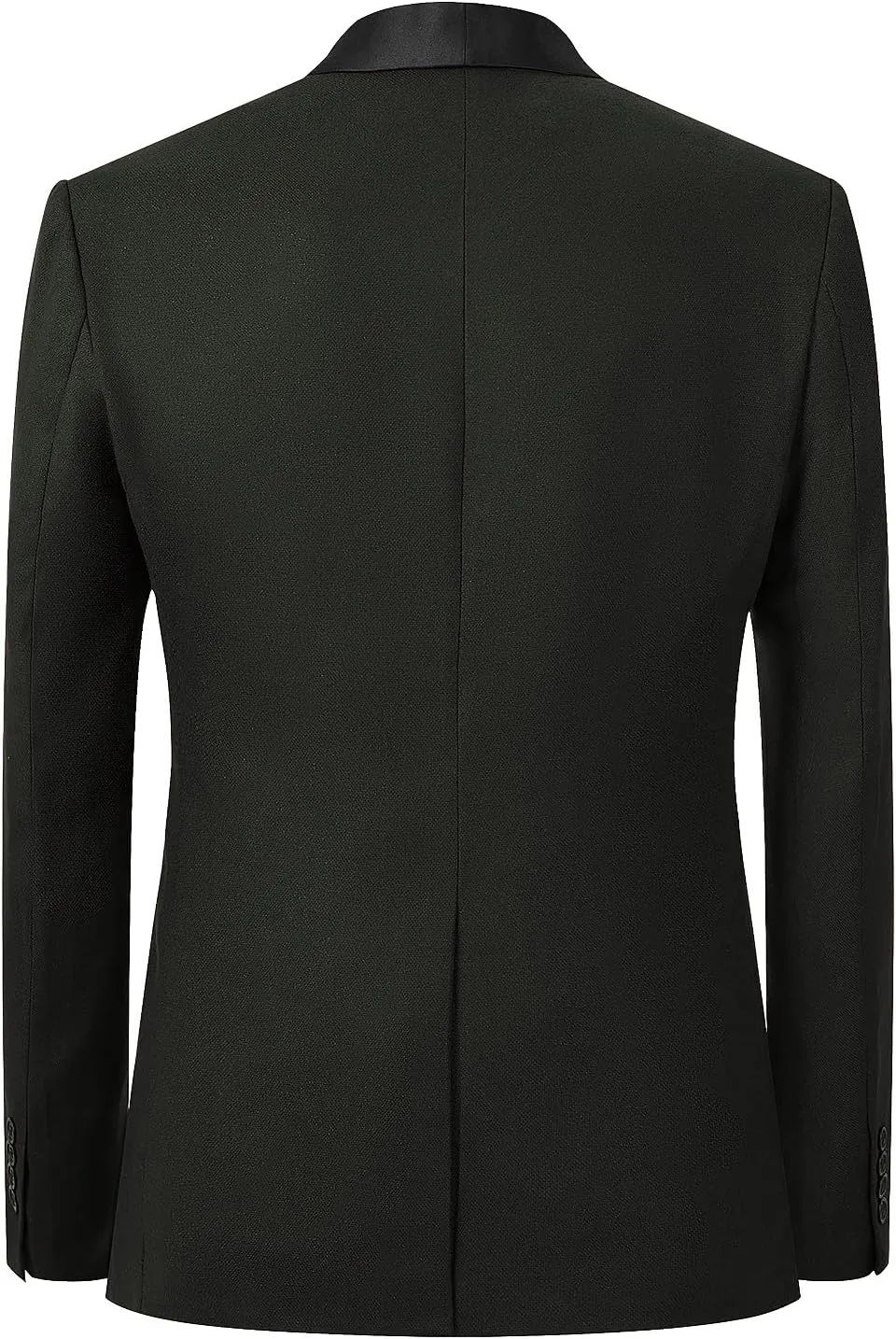 WEEN CHARM Men's Slim Fit 3 Piece Tuxedo Suit One Button Shawl Lapel Blazer Jacket Vest Pants Set