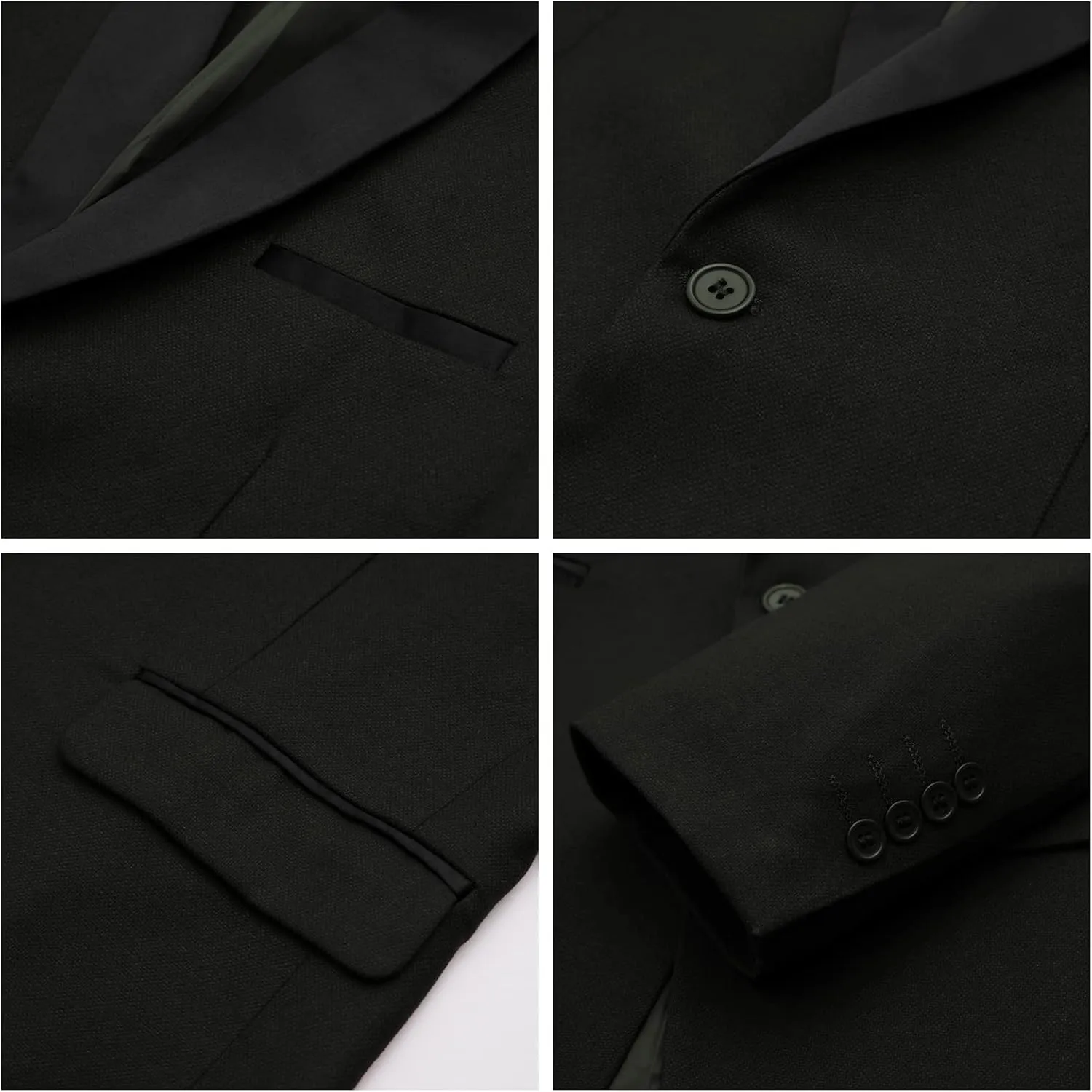 WEEN CHARM Men's Slim Fit 3 Piece Tuxedo Suit One Button Shawl Lapel Blazer Jacket Vest Pants Set