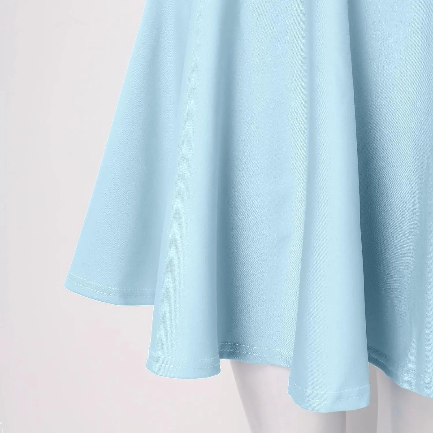 Women Fashion Casual Short Style Solid Half Skirt Glare Sun Skirt Pleated Skirt Midi Skirt for Women