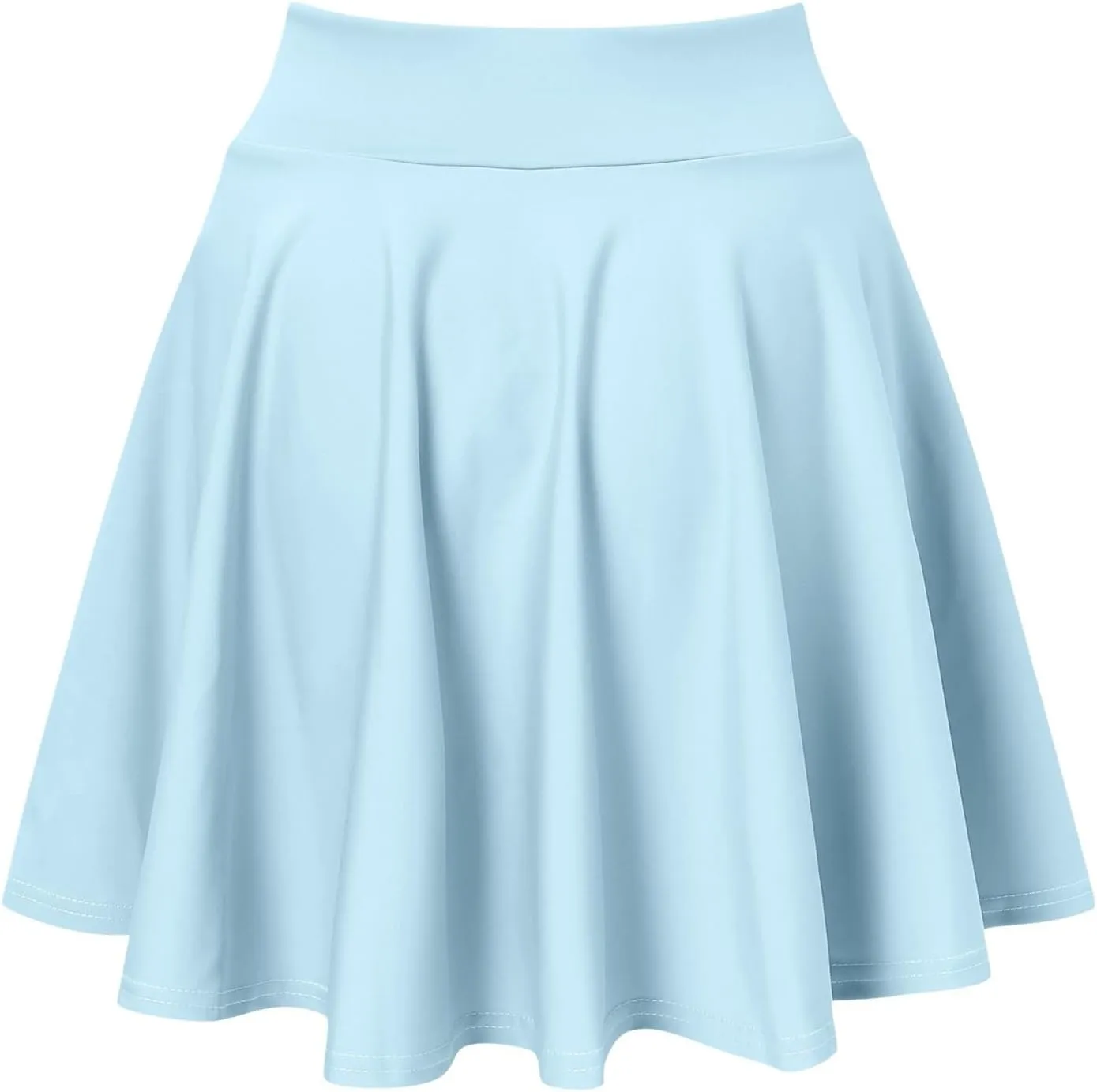 Women Fashion Casual Short Style Solid Half Skirt Glare Sun Skirt Pleated Skirt Midi Skirt for Women