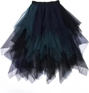 Women Long Tulle Tutu Skirts for Party Wedding Ladies Cocktail Prom Cosplay Bandage Mesh Maxi Sexy Dress