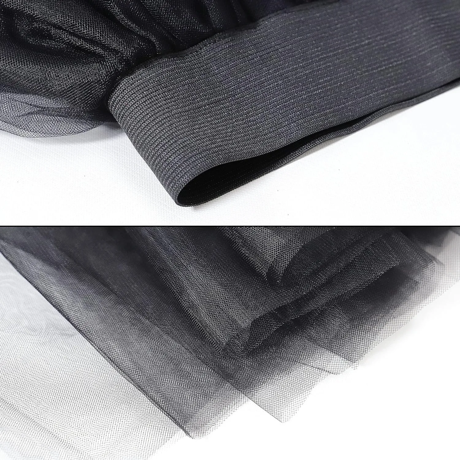 Women's 4 Layers Maxi Tulle Overlay Long Tutu Tulle Dresses Floor Length Elastic Waist Bustle Skirt for Festival Party
