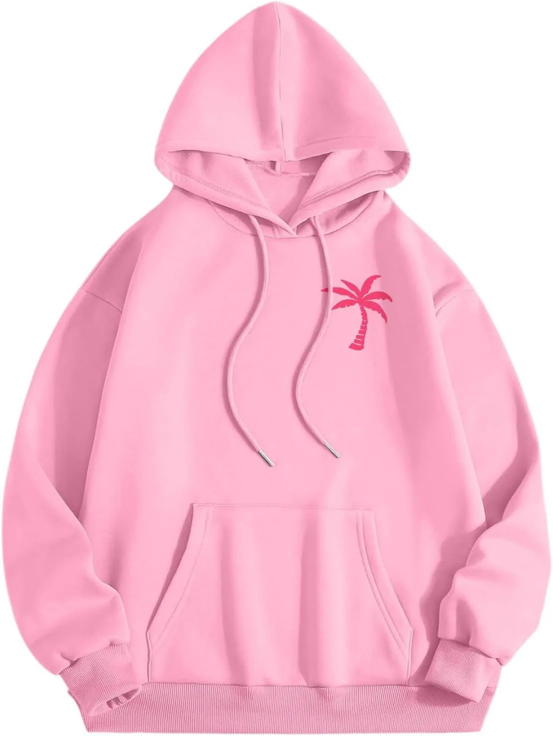 Womens Letter Print Oversized Hoodies Sweatshirts Casual Long Sleeve Pullover Tops with Pocket Fashion Outfits Clothes