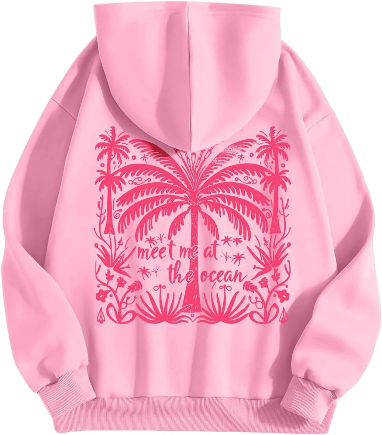 Womens Letter Print Oversized Hoodies Sweatshirts Casual Long Sleeve Pullover Tops with Pocket Fashion Outfits Clothes