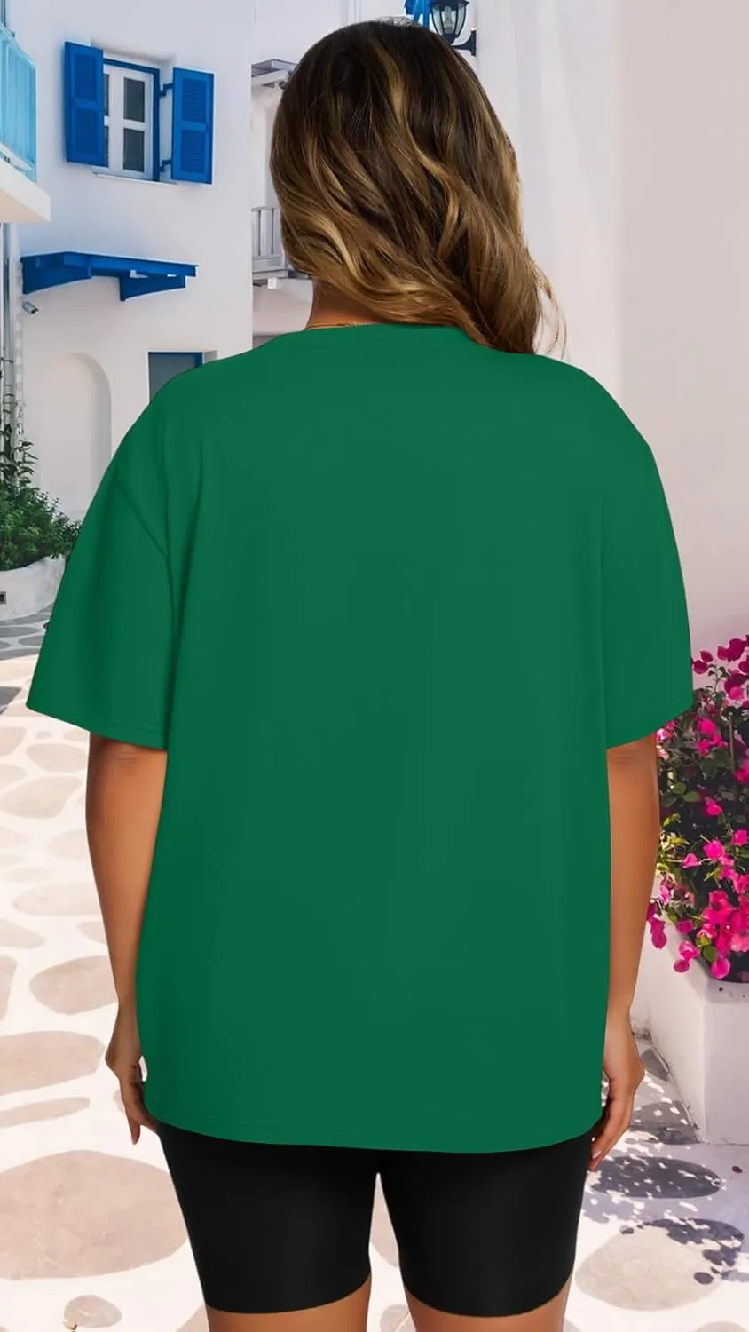 Womens Oversized T Shirts Loose Fit Graphic Tees Summer Casual Short Sleeve Tops