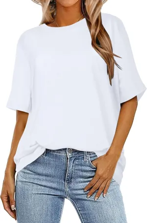 Womens Oversized T Shirts Loose Fit Graphic Tees Summer Casual Short Sleeve Tops