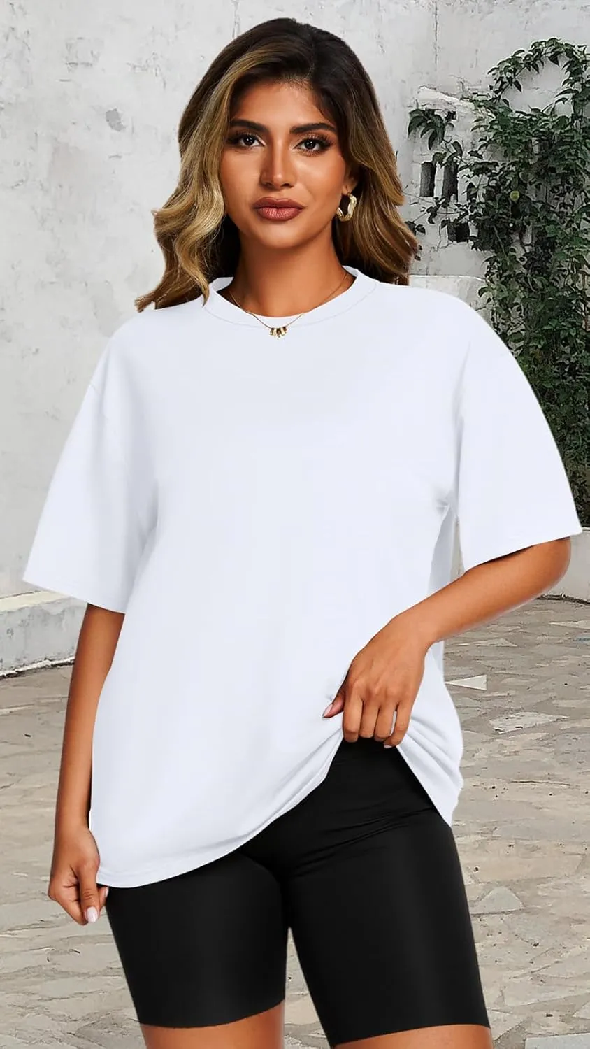 Womens Oversized T Shirts Loose Fit Graphic Tees Summer Casual Short Sleeve Tops