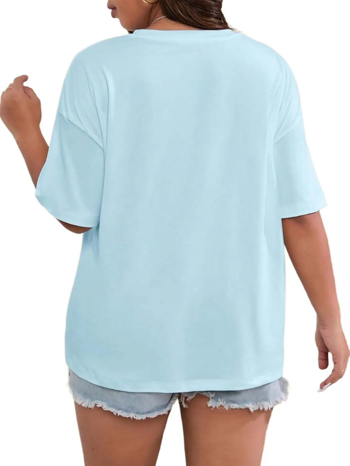 Women's Plus Size Short Sleeve Tops Jesus Shirt Christian Shirts Easter Graphic Tees