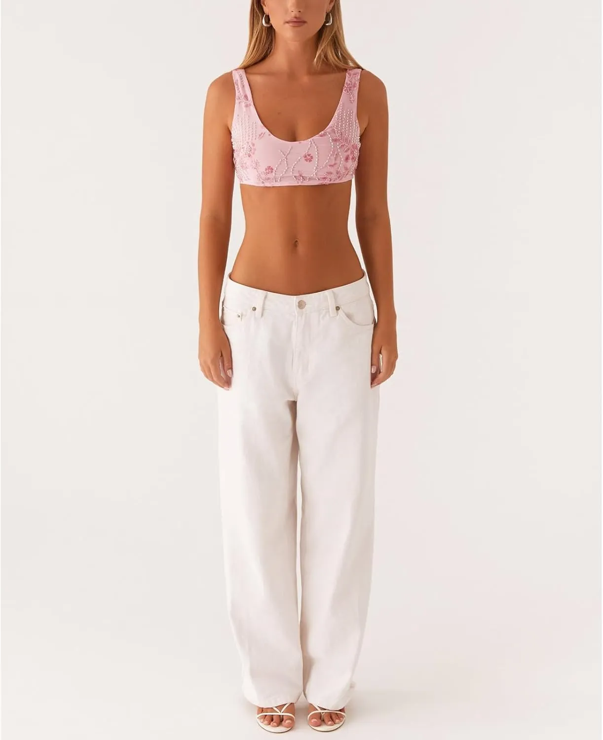 Womens Sequin Sparkle Cami Tank Bralette Tops Y2k Summer Low Back Rhinestone Glitter Going Out Cropped Top