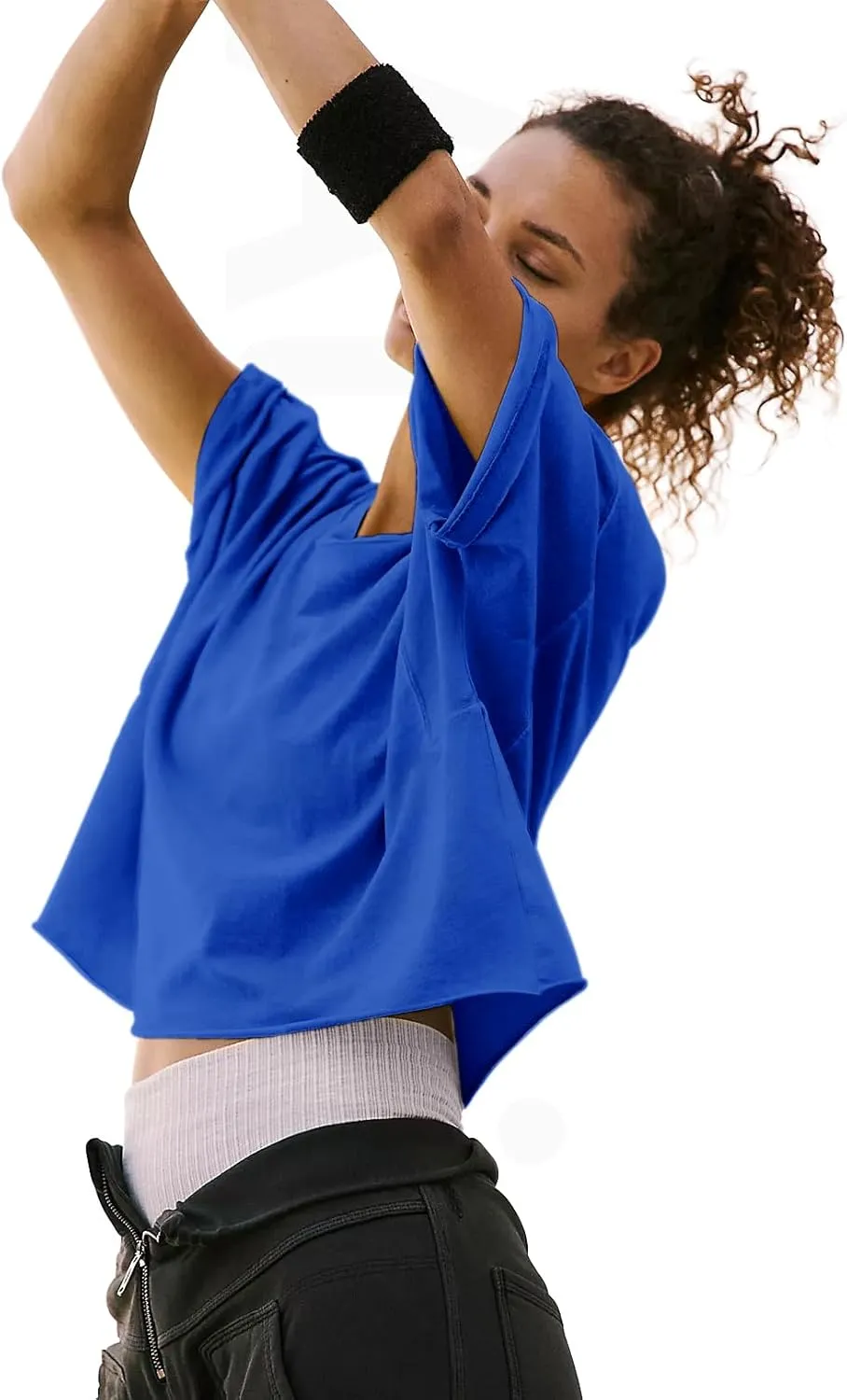 Women's Summer Short Sleeve Crop Tops Casual Basic Cotton Athletic Yoga Running T-Shirts