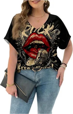 Women's Vintage Graphic Tees Plus Size Short Sleeve Cowgirl Country Concert Outfits Western Tops