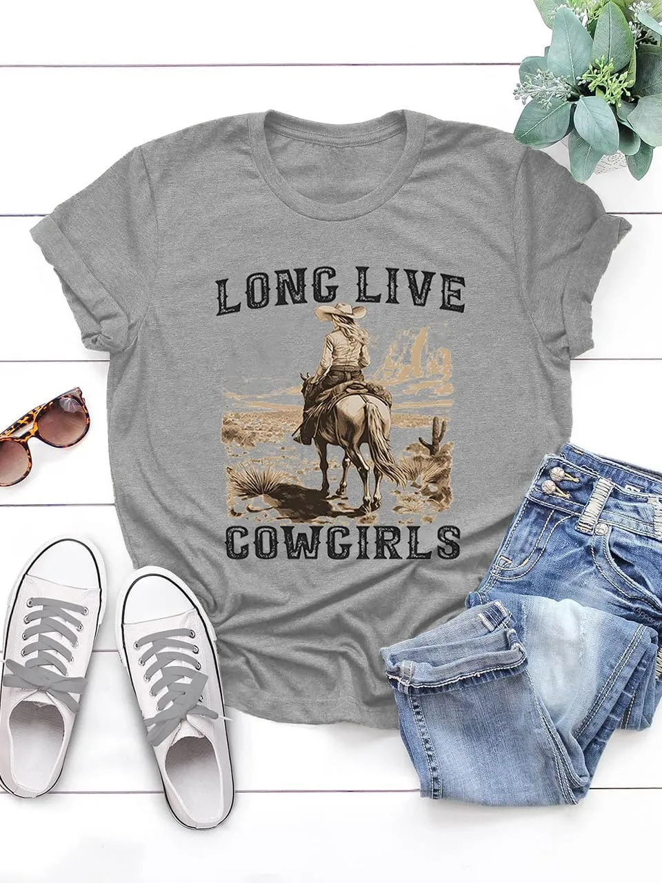 Womens Western Cowgirls Graphic Shirts Teen Girls Cute Country Music Short Sleeve Tshirt Tees