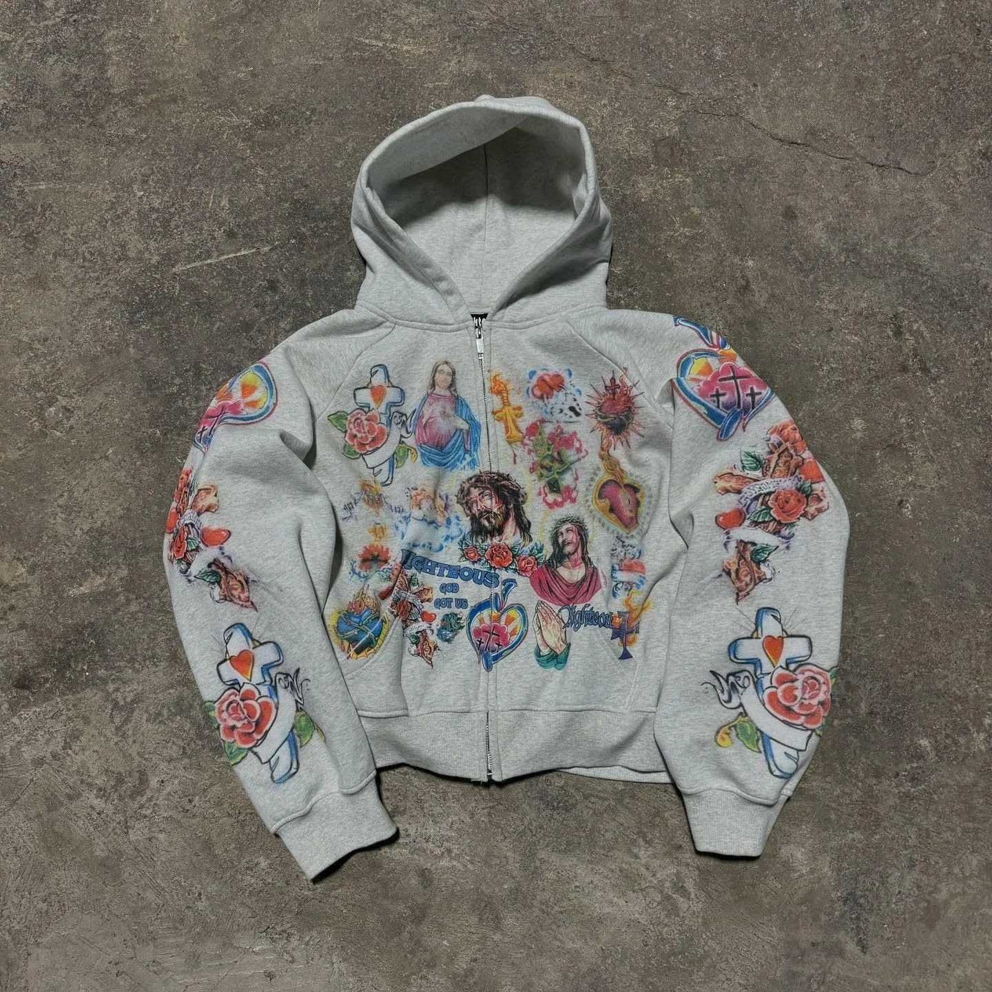 Y2k Zip up Hoodie Streetwear Graphic Oversized Rapper Hooded Sweatshirts Unisex Grunge Vintage Clothes