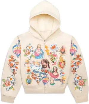 Y2k Zip up Hoodie Streetwear Graphic Oversized Rapper Hooded Sweatshirts Unisex Grunge Vintage Clothes