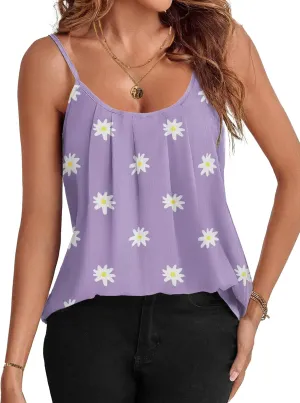 Zeagoo Womens Summer Sleeveless Tops Scoop Neck Cute Tank Camisole Casual Loose Fit Tops