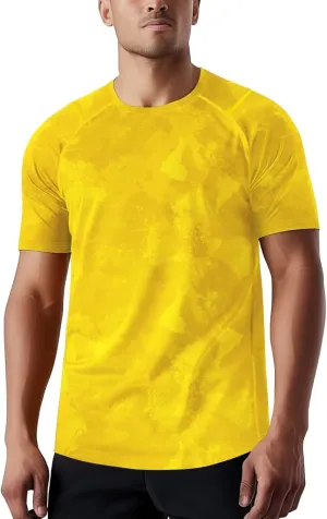 Zengjo Mens Workout Shirt Short Sleeve Quick Dry Lightweight Athletic Running Gym Performance T-Shirts Moisture Wicking