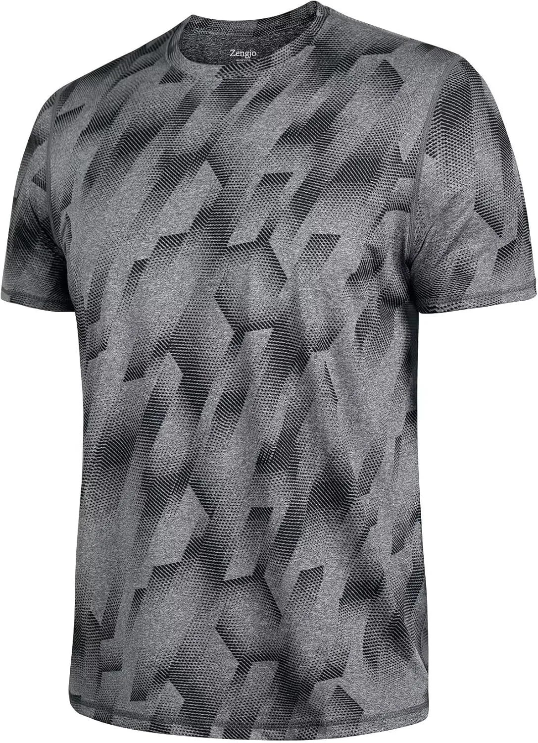 Zengjo Workout Shirts for Men Quick Dry-Moisture Wicking Gym Running Athletic T-Shirts Short Sleeve Fitted Tee