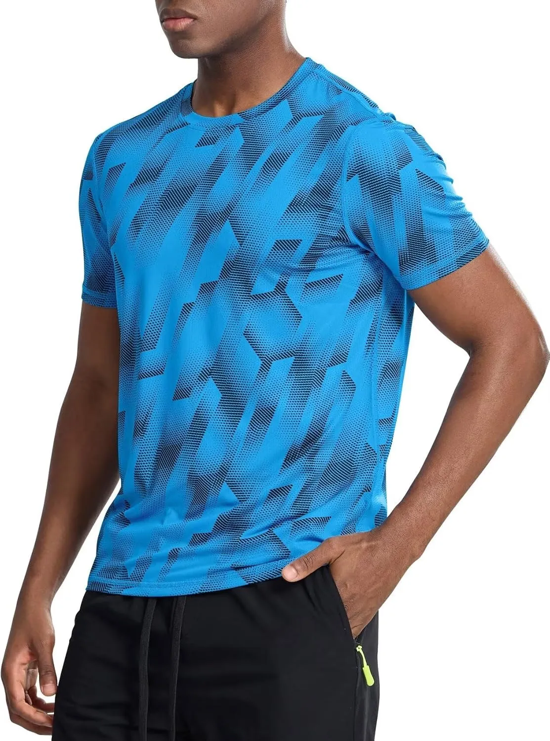 Zengjo Workout Shirts for Men Quick Dry-Moisture Wicking Gym Running Athletic T-Shirts Short Sleeve Fitted Tee