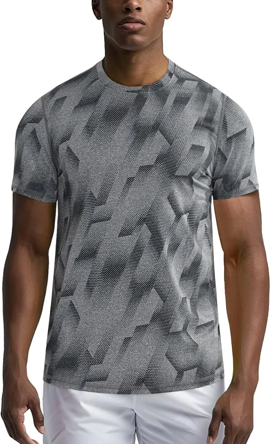 Zengjo Workout Shirts for Men Quick Dry-Moisture Wicking Gym Running Athletic T-Shirts Short Sleeve Fitted Tee