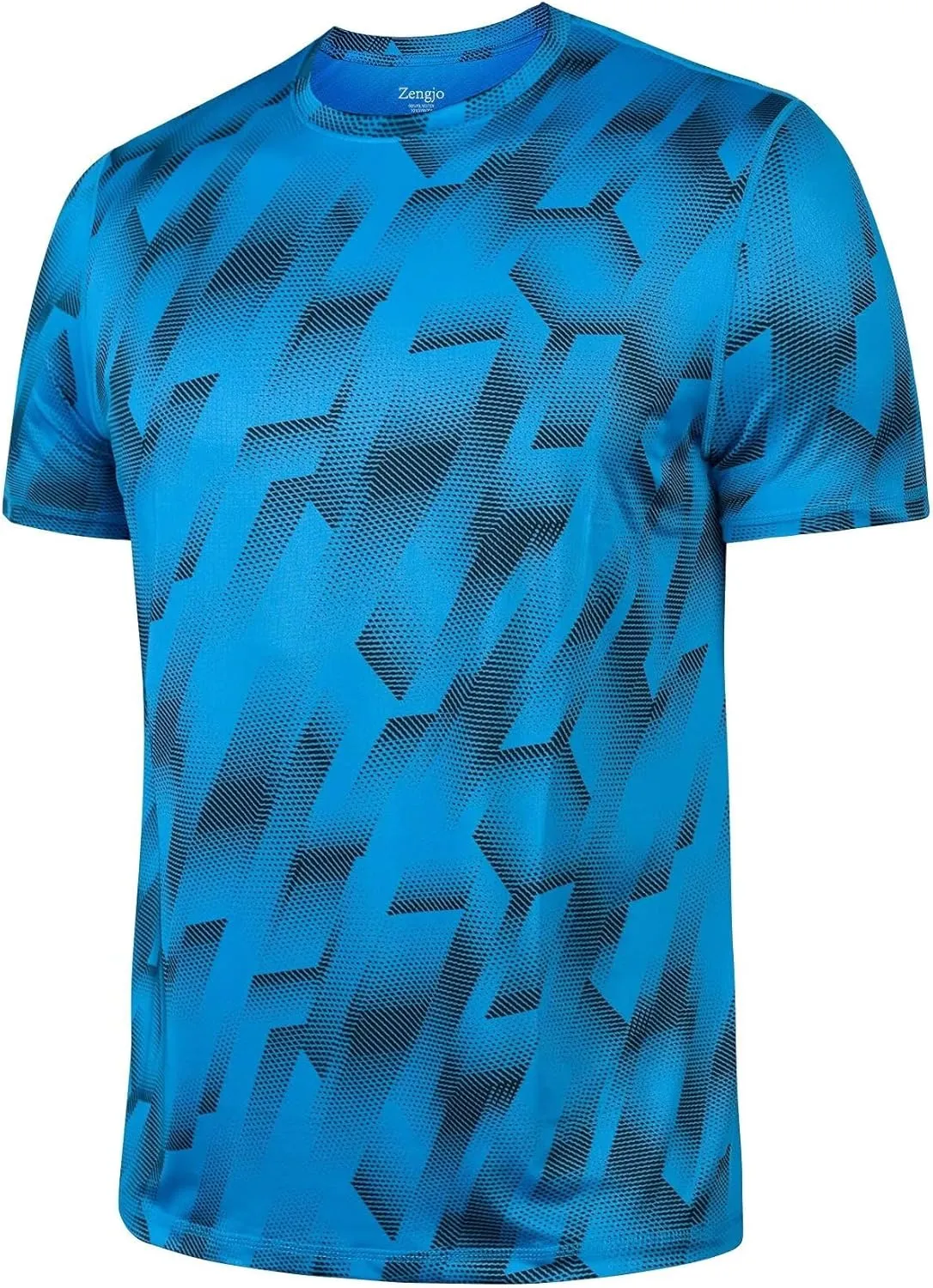 Zengjo Workout Shirts for Men Quick Dry-Moisture Wicking Gym Running Athletic T-Shirts Short Sleeve Fitted Tee